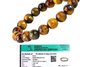 Natural Tiger Eye Diamond-cut Faceted Bracelet 10mm Certified Original Unisex Crystal Bracelet For Abundance, Manifestation, Strength & Solar Plexus Chakra