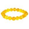 10mm AAA Grade Natural Citrine Diamond-Cut Bracelet showing rich golden facets and Lab Certificate.