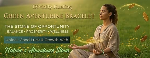 Model wearing the Divinity Healing Crystals Green Aventurine bracelet to manifest luck and business success.