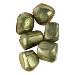 Natural AAA Grade Pyrite Tumble Pebbles Stones for Reiki Healing Home Decoration and Vastu Correction Love Relationship and Financial Abundance, Wealth, Will Power and Prosperity (Pyrite)