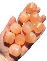 Divine Orange Selenite Crystal Original Tumble For Manifestation, Healing and Meditation (Value Pack of 2)