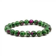 Ruby Zoisite Natural Bracelet Pure Certified For Men and Women Adjustable 8mm Lab Certified Gemstone For Men and Women Bracelet for Healing Meditation Success and Abundance