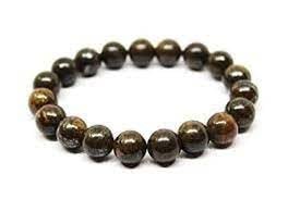 Bronzite Natural Bracelet Natural Pure Certified For Men and Women Adjustable 8mm Lab Certified Gemstone For Men and Women Bracelet for Healing Meditation Success and Abundance
