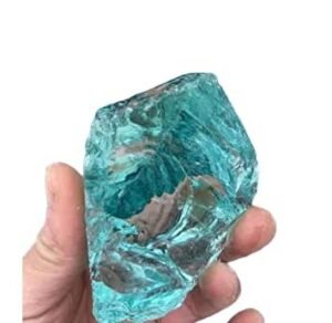 Aqua Blue Obsidian Raw Natural Healing Crystals for Fengshui Vaastu Reiki Chakra Meditation and Abundance with Palo Santo Smudge Stick