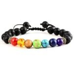 Divinity Healing Lava 7 Chakra Natural Crystal Bracelet Lab Certified 8 mm AAA Grade Stretchable Bracelet for Healing Meditation and Manifestation Chakra Healing Bracelets 7 Chakra Bracelet 27