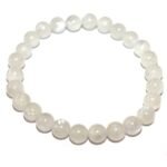 Natural Crystal Rainbow Moonston Bracelet for Positivity, Success, Chakra Healing and Meditation - Unisex Strechable Pure Natural Lab Certified Crystal Bracelet for Men and Women