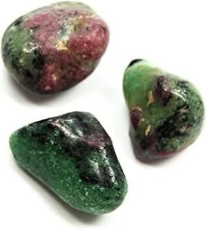Divine Ruby Zoisite Original Crystal Tumble for heart connection with the Divine, healing and Meditation (Value Pack of 2)