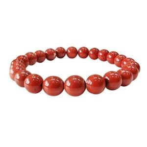 Red Jasper Bracelet for Women Men Natural Healing - AAA Grade Original Healing Gemstone Adjustable Bracelet for Yoga Reiki Meditation Feng Shui