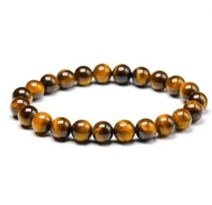 Tiger Eye Natural Bracelet Natural Pure Certified For Men and Women Adjustable 8mm Lab Certified Gemstone For Men and Women Bracelet for Healing Meditation Success and Abundance