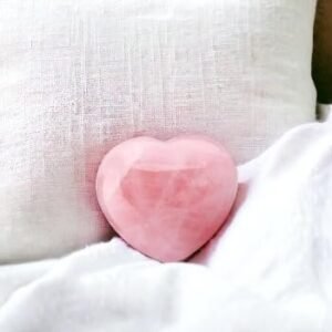 Natural Certified Rose Quartz Crystal Heart (2"- 3") -Heart Chakra Stone - Crystal Heart - Pink Heart Shaped Crystal Perfect Gift for Him and Her Love and Romance [106.06 Grams]