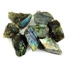 Natural Healing Crytal Labrodite Raw Rough Stones. Weight : 200 Grams | Pack of 4 to 8 Beautiful Natural Healing Crytal Raw Stones depending on Raw Crystal Stone Size | Hand Picked and Cleaned