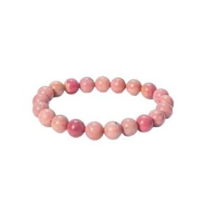 Pink Rhodonite Bracelet for Women Men Natural Healing - AAA Grade Original Healing Gemstone Adjustable Bracelet for Yoga Reiki Meditation Feng Shui