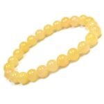 Divine Spirituals Natural Semi Precious Golden Quartz Bracelet Stone Bracelet, Crystal Stone 8mm Beads Bracelet Round Shape