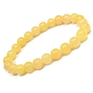 Men and Women Certified Natural Crystal Stone Bracelet 8 mm Gem Stone Bracelet for Reiki Healing & Crystal Healing.(Golden Quartz Bracelet)