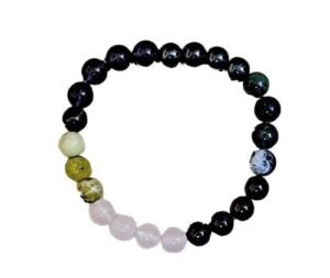 Zodiac Crystal Aquarius Sun Sign Certified Bracelet Original Natural 8 mm Stone Beads (Unisex) with Palo Santo Stick and Pine Wood Gift Box