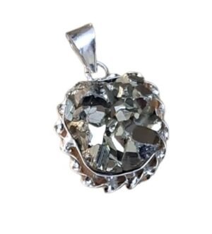 Divinity Healing Crystals Natural Golden Certified Peru Pyrite Crystal Unisex pendant with Chain for Wealth, Prosperity and Good Luck
