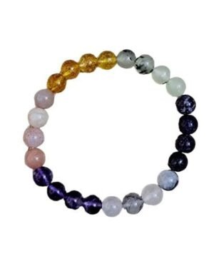 Zodiac Crystal Libra Sun Sign Certified Bracelet Original Natural 8 mm Stone Beads (Unisex) with Palo Santo Stick and Pine Wood Gift Box