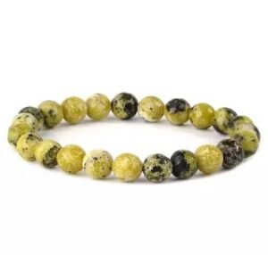 Serpentine Natural Bracelet Natural Pure Certified For Men and Women Adjustable 8mm Lab Certified Gemstone For Men and Women Bracelet for Healing Meditation Success and Abundance
