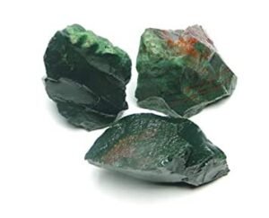 Divine Natural Blood Stone Raw Rough Stones. Weight : 100 to 150 Grams Approx. | Pack of 1 to 4 Beautiful Natural Raw Stones | Hand Picked and Cleaned