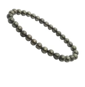 Divinity Pyrite Natural Pure Certified 6mm Unisex Bracelet Super AAA Quality for Healing Meditation Success and Abundance (Pyrite 6 mm Bracelet)