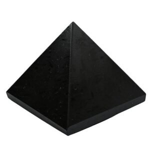 Divine Natural Black Tourmaline Certified Pyramid - 2" Inch Crystal Certified Pyramid for Positive Energy, Vastu, Reiki, Feng Shui and Chakra Healing Energy Balancing