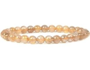 Golden Quartz Natural Bracelet Pure Certified For Men and Women Adjustable 8mm Lab Certified Gemstone For Men and Women Bracelet for Healing Meditation Success and Abundance