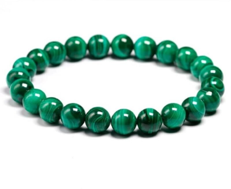 Divinity Healing Malachite Natural Bracelet Pure Certified 8mm Unisex Bracelets Super AAA Quality for Healing Meditation Success and Abundance Chakra Healing Bracelets Abundance Stones 8