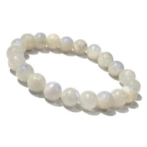 Divine Spirituals Moon Stone Natural Bracelet Pure Certified 8mm Unisex Bracelets Super AAA Quality for Healing Meditation Success and Abundance