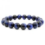 Divinity Healing Natural Real Pure Crystal Certified 8 mm Bracelet for Men and Women for Good Luck, Love, Abundance, Healing and Meditation (Natural Blue Tiger Eye Bracelet) Chakra Healing Bracelets Abundance Stones 16