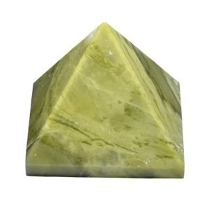 Divine Natural Shiva Lingam Narmada Stone Certified Pyramid - 2" Inch Crystal Certified Pyramid for Positive Energy, Vastu, Reiki, Feng Shui and Chakra Healing Energy Balancing