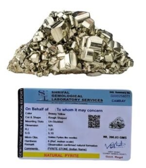 Peru Pyrite Cluster Stone Golden Pyrite Stone Original Clusters Gemstone to Attract Wealth/Money Magnet Reiki Healing Special Gifts for Men and Women (200 Grams Plus Approx.)