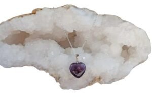 Divine Natural Amethyst Love Heart Necklace, Boho Jewellery, Dainty Gemstone Necklace, Heart Necklace, Amethyst Jewellery