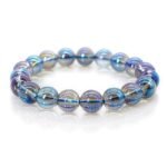 Natural Amethyst Quartz Semi Precious Gemstone Bracelet, Crystal Stone 8mm Beads Bracelet Round Shape for Reiki Healing, Crystal Healing and Chakra Balance