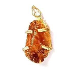 Divine Spirituals Venus Stone Pearl Natural Shukra Mani Lab Certified Unisex Stone Pendant for Success and Protection from Enemies