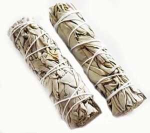 Bulk White Sage Bundles Wholesale, Fresh Organic Natural Smudge Sticks, White California Sage 6 inch for Home Cleansing, Incense Meditation and Ancient Rituals (1)