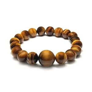 Tiger Eye Beads Stretchable Bracelet. Best AAA Quality Gemstone Beads. Already Activated, Energized & Ready to wear for Best Results - Unisex Bracelet
