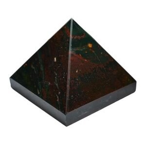 Divine Natural Bloodstone Certified Pyramid - 2" Inch Crystal Certified Pyramid for Positive Energy, Vastu, Reiki, Feng Shui and Chakra Healing Energy Balancing