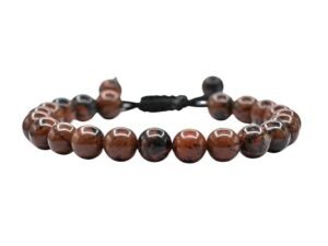 Divinity Natural Mahogany Obsidian Pure Certified Adjustable Thread Unisex Bracelet Super AAA Quality for Yoga Reiki