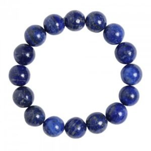 Natural Real Pure Crystal Certified 8 mm Bracelet for Men and Women for Good Luck, Love, Abundance, Healing and Meditation (Natural Lapis Lazuli Bracelet)