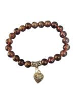 Divinity Healing Ametrine Heart Natural Crystal Certified 8 mm Unisex Original Beads Bracelet for Prosperity and Abundance Chakra Healing Bracelets Abundance Stones 11