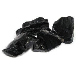 Divinity Healing Crystals Natural Crystal Raw Stones Original Rough Raw Gemstone AAA+ Premium Grade Rock Raw Gemstone (Black Obsidian) 250 Grm