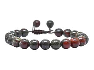 Divinity Natural Dragon Bloodstone Pure Certified Adjustable Thread Unisex Bracelet Super AAA Quality for Yoga Reiki