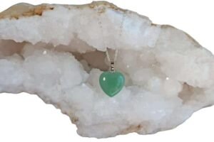 Divine Green Aventurine Love Heart Necklace, Boho Jewellery, Dainty Gemstone Necklace, Heart Necklace, Green Aventurine Jewellery
