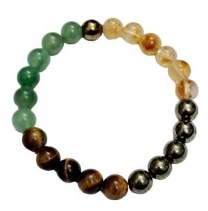 Divine Spirituals Money Magnet Bracelet - Natural Gemstone Lab Certified Bracelet, Adjustable Band Unisex 8-MM Beads Bracelet - Balances Soul Body & Mind - Helps to attract Wealth