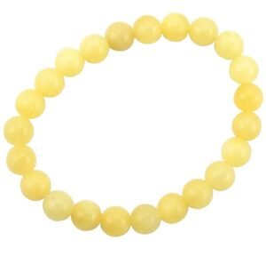 Yellow Cats eye Natural Crystal Bracelet Lab Certified 8 mm Semi Precious Gemstone Unisex AAA Grade Premium Stretchable Band Bracelet for Healing Meditation and Manifestation