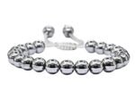 Divinity Natural Silver Hematite Pure Certified Adjustable Thread Unisex Bracelet Super AAA Quality for Yoga Reiki