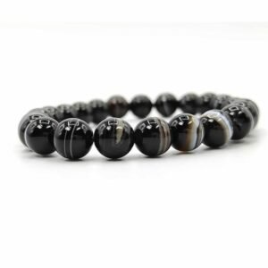 Sulemani Hakeek Bracelet Natural Pure Certified For Men and Women Adjustable 8mm Lab Certified Gemstone For Men and Women Bracelet for Healing Meditation Success and Abundance