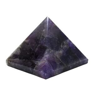 Divine Natural Amethyst Certified Pyramid - 2" Inch Crystal Certified Pyramid for Positive Energy, Vastu, Reiki, Feng Shui and Chakra Healing Energy Balancing