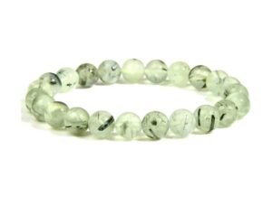 Prehnite Natural Crystal Bracelet Lab Certified 8 mm Semi Precious Gemstone Unisex AAA Grade Premium Stretchable Band Bracelet for Healing Meditation and Manifestation