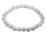 Natural Rainbow Moonstone Semi Precious, Stone Bracelet, Crystal Stone 8mm Beads Bracelet Round Shape for Reiki Healing and Crystal Healing Chakra Stones